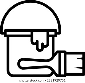 Bucket icon symbol vector image. Illustration of the bucket cleaning equipment washing outline design image. EPS 10