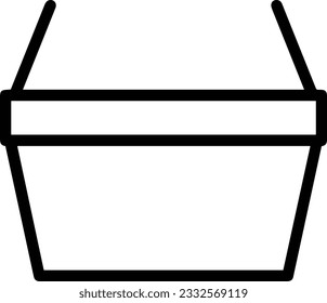 Bucket icon symbol vector image. Illustration of the bucket cleaning equipment washing outline design image. EPS 10