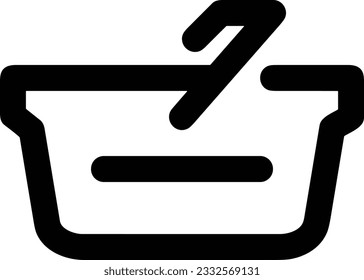 Bucket icon symbol vector image. Illustration of the bucket cleaning equipment washing outline design image. EPS 10