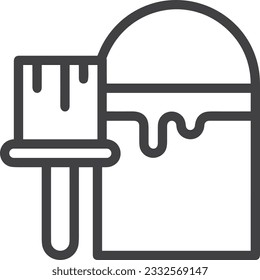 Bucket icon symbol vector image. Illustration of the bucket cleaning equipment washing outline design image. EPS 10