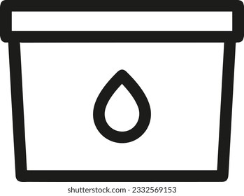 Bucket icon symbol vector image. Illustration of the bucket cleaning equipment washing outline design image. EPS 10