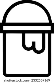 Bucket icon symbol vector image. Illustration of the bucket cleaning equipment washing outline design image. EPS 10