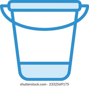 Bucket icon symbol vector image. Illustration of the bucket cleaning equipment washing outline design image. EPS 10