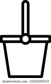Bucket icon symbol vector image. Illustration of the bucket cleaning equipment washing outline design image. EPS 10