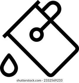 Bucket icon symbol vector image. Illustration of the bucket cleaning equipment washing outline design image. EPS 10