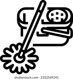Bucket icon symbol vector image. Illustration of the bucket cleaning equipment washing outline design image. EPS 10