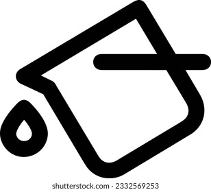 Imagen vectorial del símbolo de icono del cubo. Ilustración de la imagen de diseño del contorno de lavado del equipo de limpieza de cubos. EPS 10