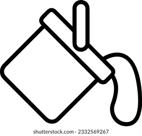 Bucket icon symbol vector image. Illustration of the bucket cleaning equipment washing outline design image. EPS 10