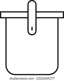 Bucket icon symbol vector image. Illustration of the bucket cleaning equipment washing outline design image. EPS 10