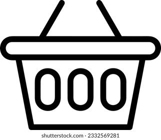 Imagen vectorial del símbolo de icono del cubo. Ilustración de la imagen de diseño del contorno de lavado del equipo de limpieza de cubos. EPS 10