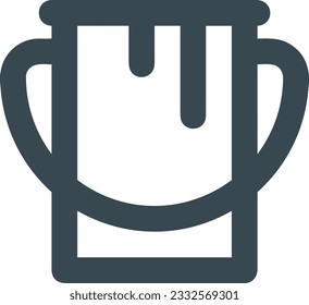 Bucket icon symbol vector image. Illustration of the bucket cleaning equipment washing outline design image. EPS 10