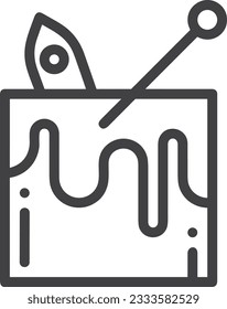 Bucket icon symbol vector image. Illustration of the bucket cleaning equipment washing outline design image. EPS 10