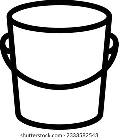 Bucket icon symbol vector image. Illustration of the bucket cleaning equipment washing outline design image. EPS 10