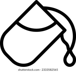 Bucket icon symbol vector image. Illustration of the bucket cleaning equipment washing outline design image. EPS 10