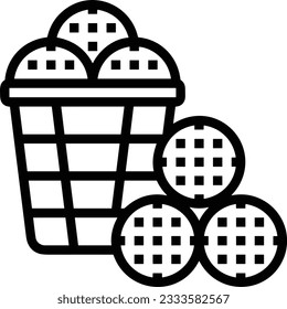 Bucket icon symbol vector image. Illustration of the bucket cleaning equipment washing outline design image. EPS 10