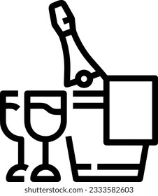 Bucket icon symbol vector image. Illustration of the bucket cleaning equipment washing outline design image. EPS 10
