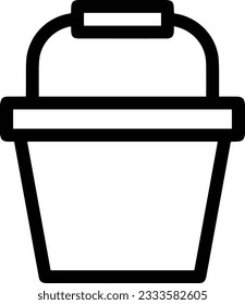Bucket icon symbol vector image. Illustration of the bucket cleaning equipment washing outline design image. EPS 10