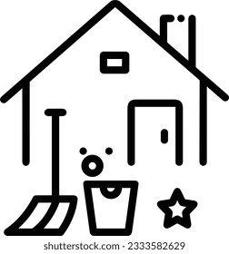 Bucket icon symbol vector image. Illustration of the bucket cleaning equipment washing outline design image. EPS 10