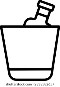 Bucket icon symbol vector image. Illustration of the bucket cleaning equipment washing outline design image. EPS 10