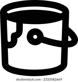 Bucket icon symbol vector image. Illustration of the bucket cleaning equipment washing outline design image. EPS 10