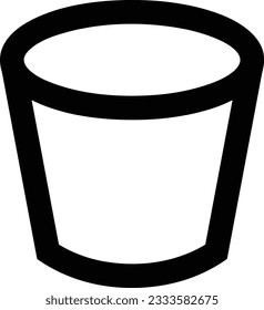 Bucket icon symbol vector image. Illustration of the bucket cleaning equipment washing outline design image. EPS 10