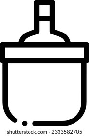 Bucket icon symbol vector image. Illustration of the bucket cleaning equipment washing outline design image. EPS 10