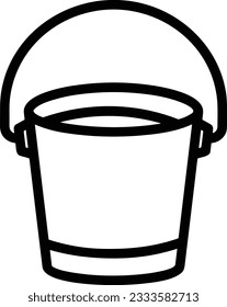 Bucket icon symbol vector image. Illustration of the bucket cleaning equipment washing outline design image. EPS 10