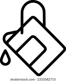 Bucket icon symbol vector image. Illustration of the bucket cleaning equipment washing outline design image. EPS 10