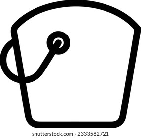 Bucket icon symbol vector image. Illustration of the bucket cleaning equipment washing outline design image. EPS 10