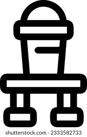Imagen vectorial del símbolo de icono del cubo. Ilustración de la imagen de diseño del contorno de lavado del equipo de limpieza de cubos. EPS 10