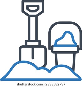 Imagen vectorial del símbolo de icono del cubo. Ilustración de la imagen de diseño del contorno de lavado del equipo de limpieza de cubos. EPS 10