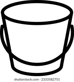 Bucket icon symbol vector image. Illustration of the bucket cleaning equipment washing outline design image. EPS 10