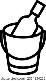 Bucket icon symbol vector image. Illustration of the bucket cleaning equipment washing outline design image. EPS 10