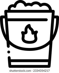 Bucket icon symbol vector image. Illustration of the bucket cleaning equipment washing outline design image. EPS 10