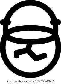 Bucket icon symbol vector image. Illustration of the bucket cleaning equipment washing outline design image. EPS 10