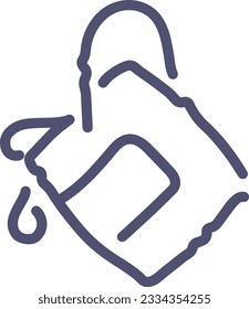 Bucket icon symbol vector image. Illustration of the bucket cleaning equipment washing outline design image. EPS 10