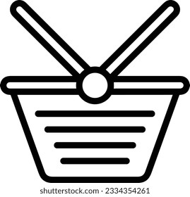 Bucket icon symbol vector image. Illustration of the bucket cleaning equipment washing outline design image. EPS 10