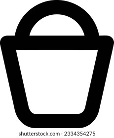 Bucket icon symbol vector image. Illustration of the bucket cleaning equipment washing outline design image. EPS 10