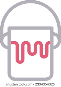 Bucket icon symbol vector image. Illustration of the bucket cleaning equipment washing outline design image. EPS 10