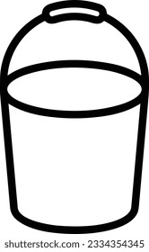 Bucket icon symbol vector image. Illustration of the bucket cleaning equipment washing outline design image. EPS 10
