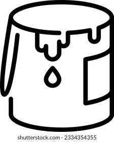 Bucket icon symbol vector image. Illustration of the bucket cleaning equipment washing outline design image. EPS 10