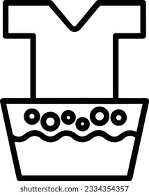 Bucket icon symbol vector image. Illustration of the bucket cleaning equipment washing outline design image. EPS 10