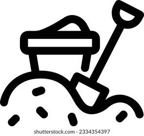 Bucket icon symbol vector image. Illustration of the bucket cleaning equipment washing outline design image. EPS 10