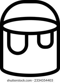 Bucket icon symbol vector image. Illustration of the bucket cleaning equipment washing outline design image. EPS 10