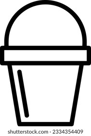 Bucket icon symbol vector image. Illustration of the bucket cleaning equipment washing outline design image. EPS 10