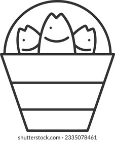Bucket icon symbol vector image. Illustration of the bucket cleaning equipment washing outline design image. EPS 10