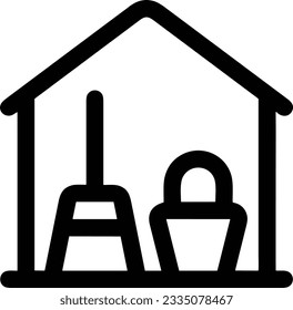 Bucket icon symbol vector image. Illustration of the bucket cleaning equipment washing outline design image. EPS 10