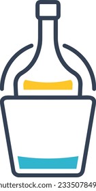 Bucket icon symbol vector image. Illustration of the bucket cleaning equipment washing outline design image. EPS 10
