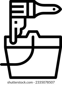 Bucket icon symbol vector image. Illustration of the bucket cleaning equipment washing outline design image. EPS 10