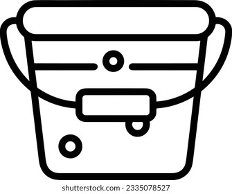 Bucket icon symbol vector image. Illustration of the bucket cleaning equipment washing outline design image. EPS 10
